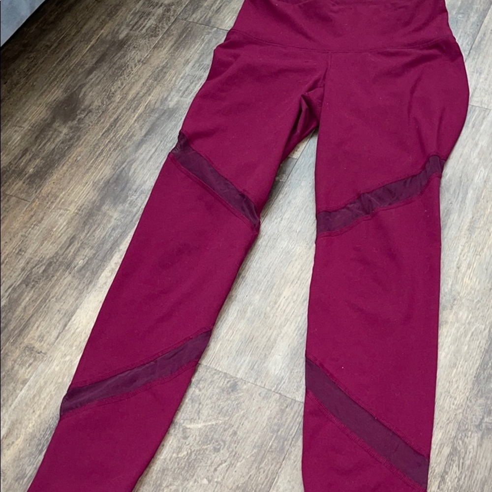 High Waisted Mesh see through stripped leggings